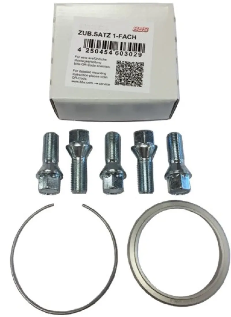 Bbs Pfs Kit - Bmw 72.5Mm Hub - Includes 82Mm Od - 72.5Mm Id Ring / 82Mm Clip / Lug Bolts 1