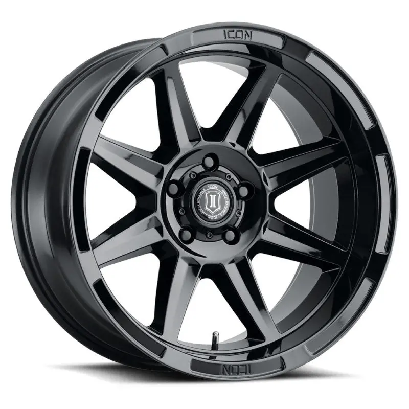 Icon Bandit 20X10 5X5 -24Mm 4.5In Bs 71.50Mm Bore Gloss Black Wheel 1