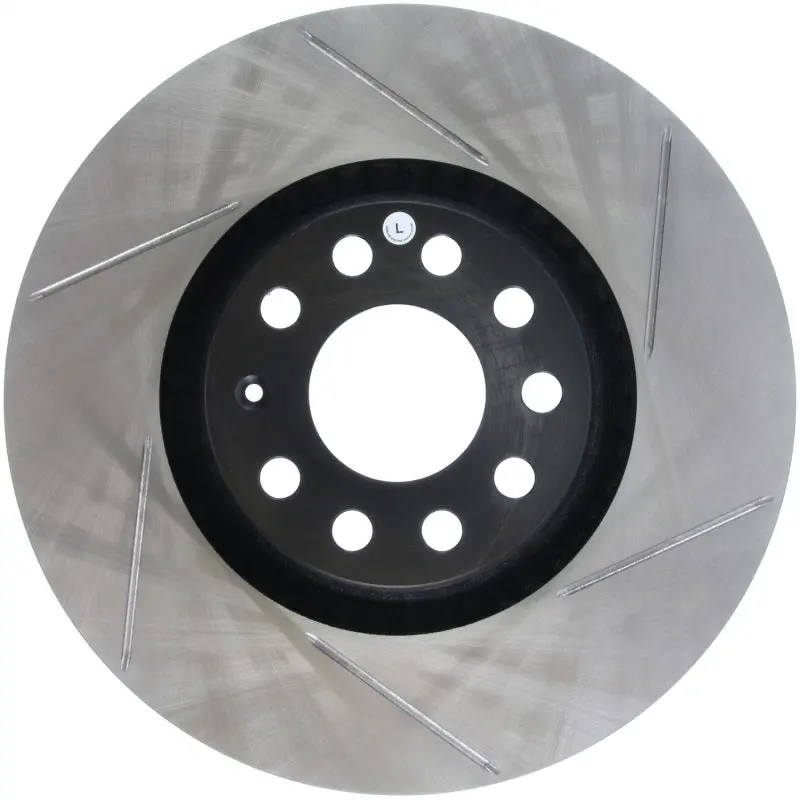Stoptech Power Slot 01-06 Audi Allroad / 05-09 A4 / 6/99-04 A6 / 99-02 S4 Left Front Slotted Rotor 1