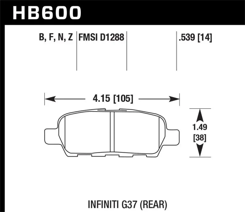 Hawk Infiniti G35 Sport/G37 / 08-10 Nissan Rogue / 07-09 Sentra Se-R / 10 Sentra Se-R M/T Hps Street 1