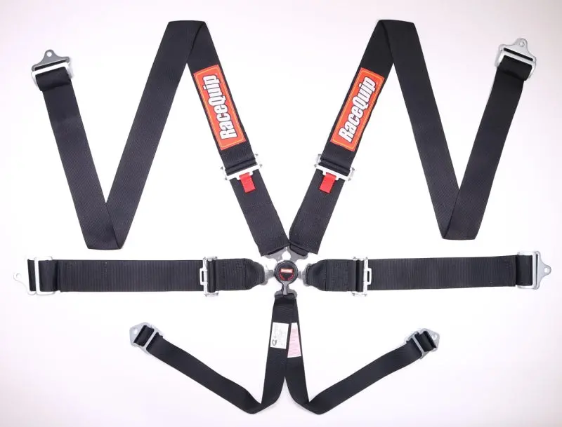 Racequip Black Sfi Camlock 6Pt Pd Lap Seat Belt 1