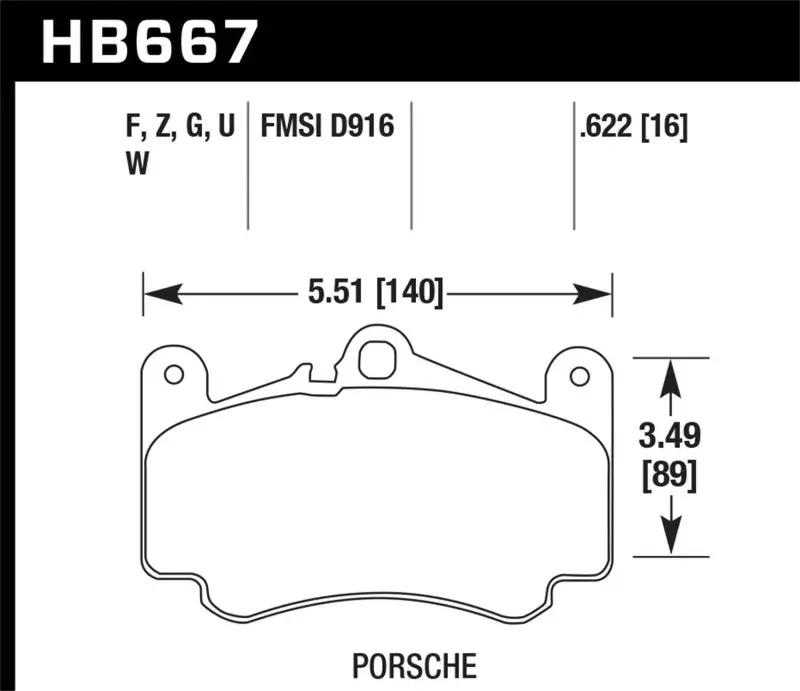 Hawk 09 Porsche 911 Carrera S W/ Iron Discs Front Dtc-70 Race Brake Pads 1