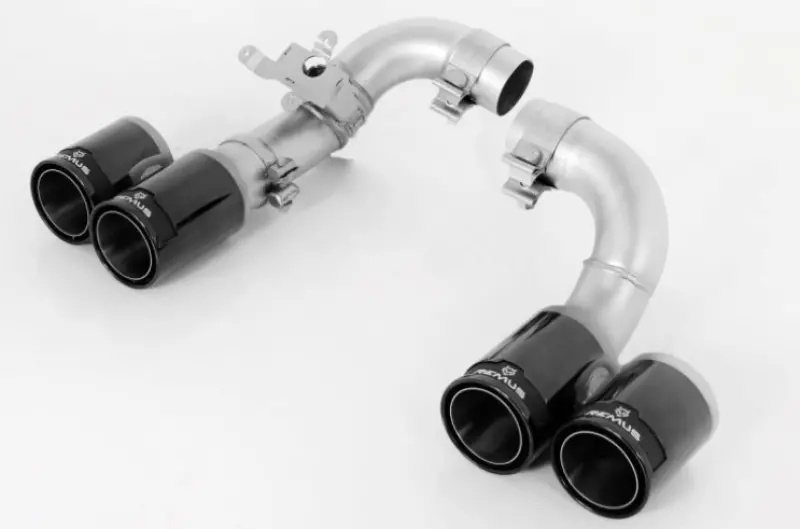 Remus 2012 Bmw 3 Series F30/F31 Quad 84Mm Black Chrome Straight W/Carbon Insert Tail Pipe Set 1