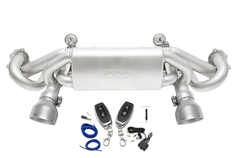 Soul 2020+ Porsche 718 Gt4 / Spyder / Gts 4.0L Valved Exhaust - Signature Straight Cut Tips - W/ Vc 1
