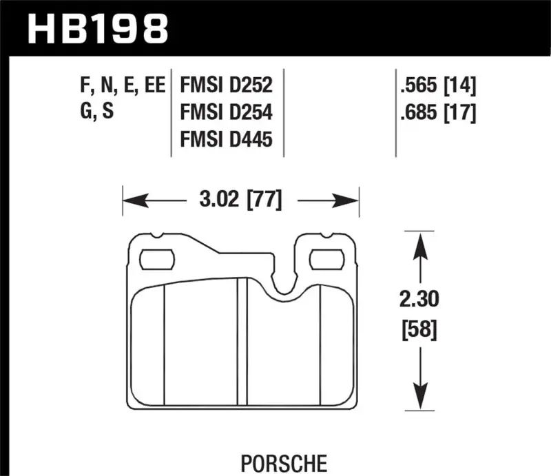 Hawk 87-89 Porsche 924 2.5L S Rear Er-1 Brake Pads 1