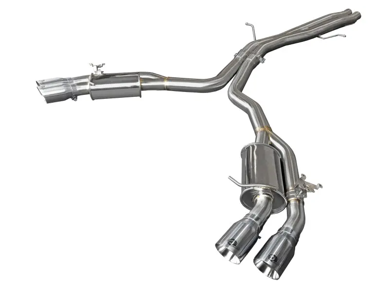 Afe 18-20 Audi Rs5 Coupe Mach Force-Xp 3In To 2.5In 304 Ss Axle-Back Exhaust System-Quad Polish Tips 1