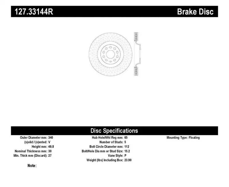Stoptech Slotted & Drilled Sport Brake Rotor 1