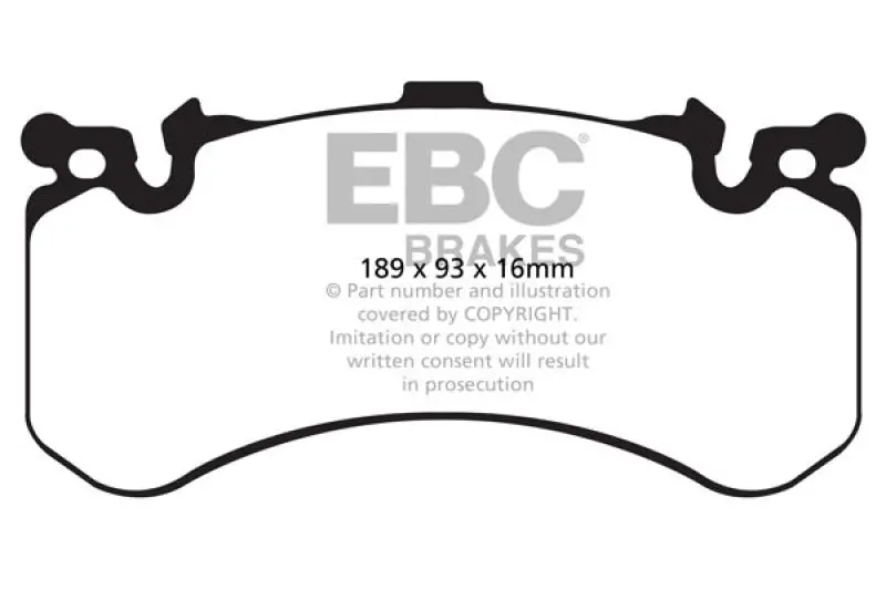 Ebc 11+ Audi A8 Quattro 6.3 (Cast Iron Rotors) Yellowstuff Front Brake Pads 1