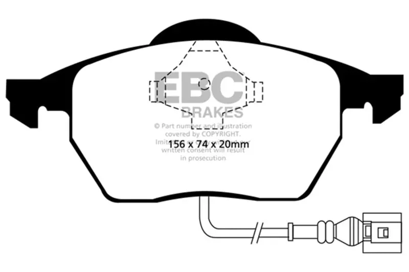 Ebc 99-05 Volkswagen Beetle 1.8 Turbo Greenstuff Front Brake Pads 1