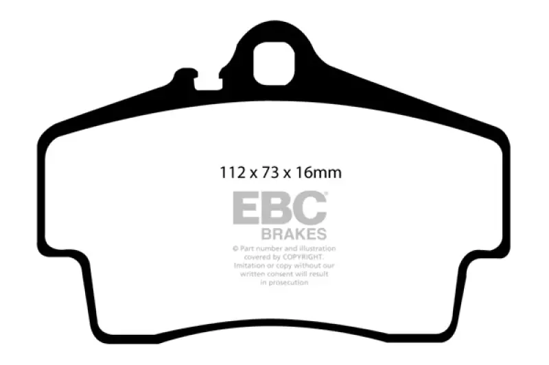 Ebc 98-05 Porsche 911 (996) (Cast Iron Rotor Only) 3.4 Carrera 2 Redstuff Rear Brake Pads 1
