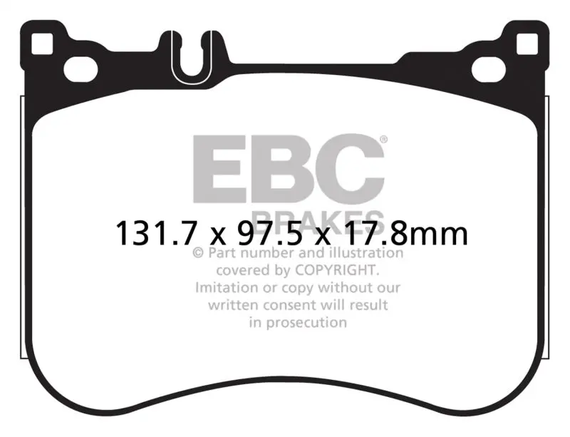 Ebc 14+ Mercedes-Benz S550 4.7 Twin Turbo Amg Sport Pkg Redstuff Front Brake Pads 1