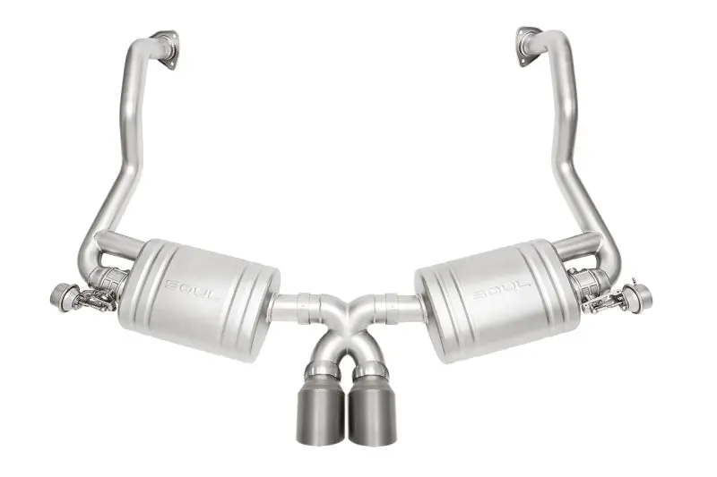 Soul 09-12 Porsche 987.2 Cayman / Boxster Valved Exhaust - Slash Cut Titanium Tips 1