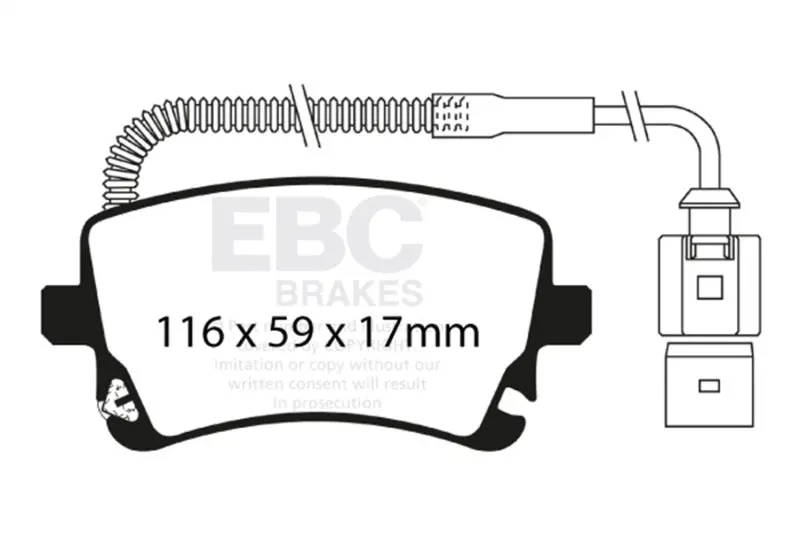 Ebc 09-11 Audi A6 Quattro 3.0 Supercharged Yellowstuff Rear Brake Pads 1