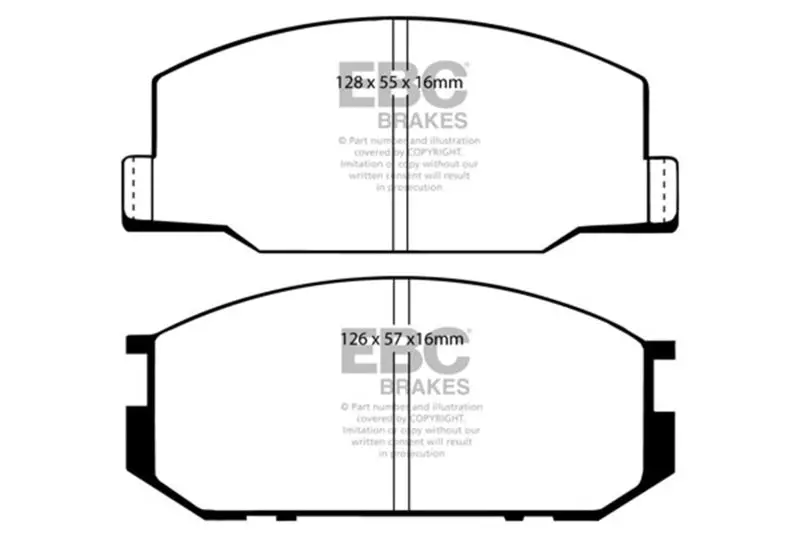 Ebc 85-90 Lotus Esprit 2.2 Yellowstuff Front Brake Pads 2