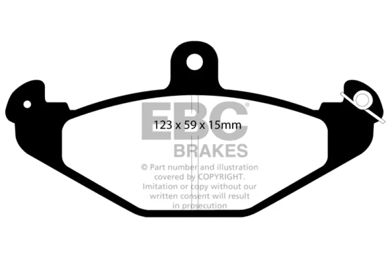 Ebc 92-00 Dodge Viper 8.0 Redstuff Rear Brake Pads 1