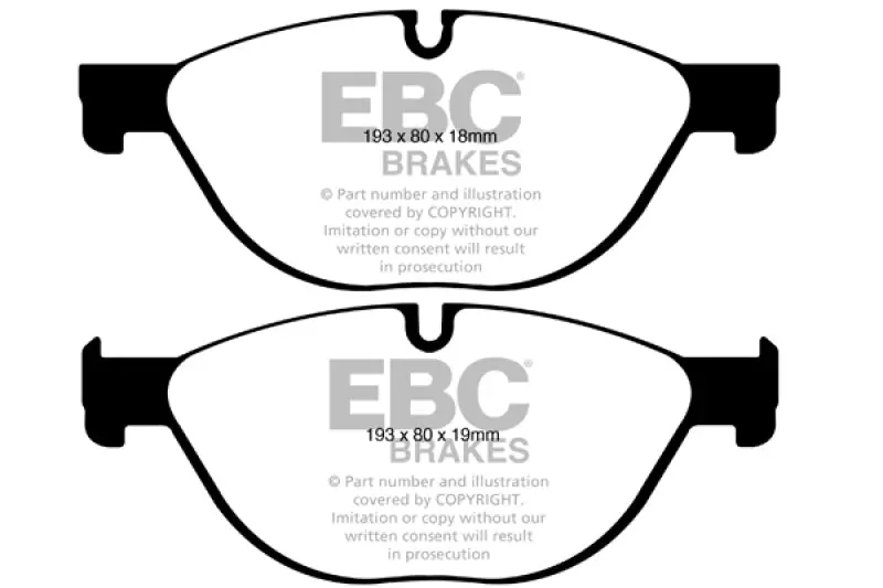 Ebc 12-13 Bmw 528 2.0 Turbo (F10) Performance Redstuff Front Brake Pads 1
