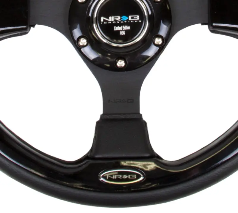 Nrg Reinforced Steering Wheel (320Mm) Blk W/Gloss Black Trim 1