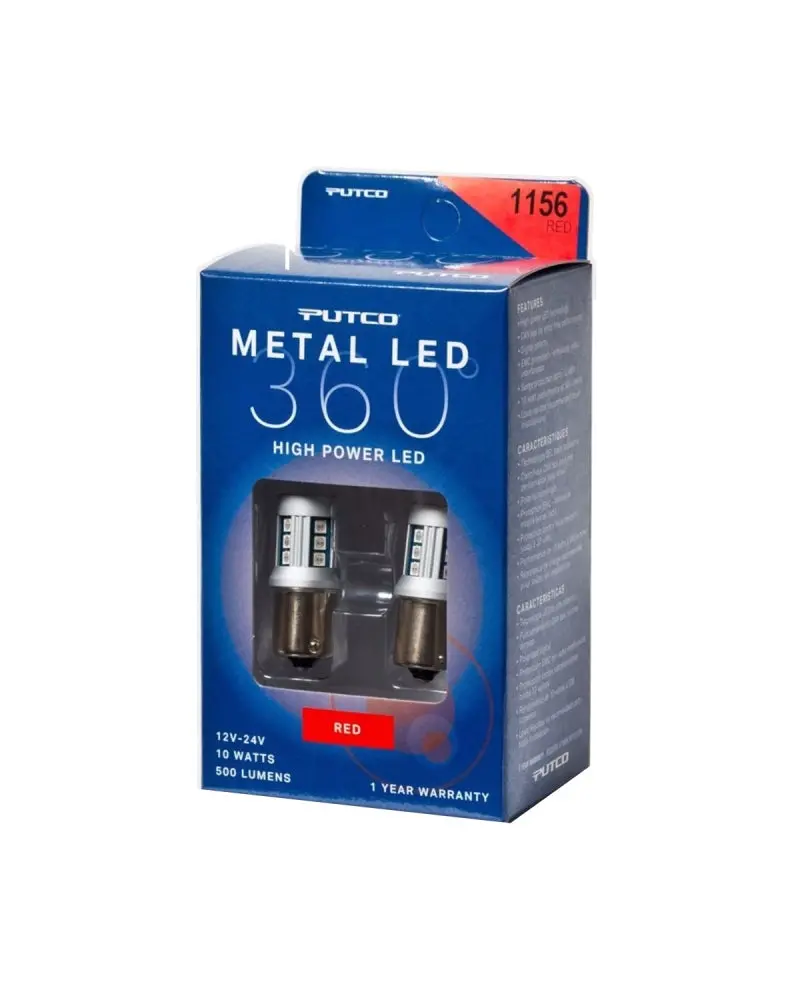Putco 1156 - Red Metal 360 Led 1