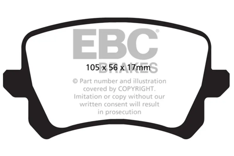 Ebc 15+ Audi Q3 2.0 Turbo Redstuff Rear Brake Pads 1