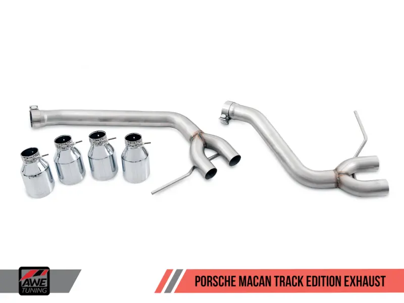 Awe Tuning Porsche Macan Track Edition Exhaust System - Chrome Silver 102Mm Tips 1