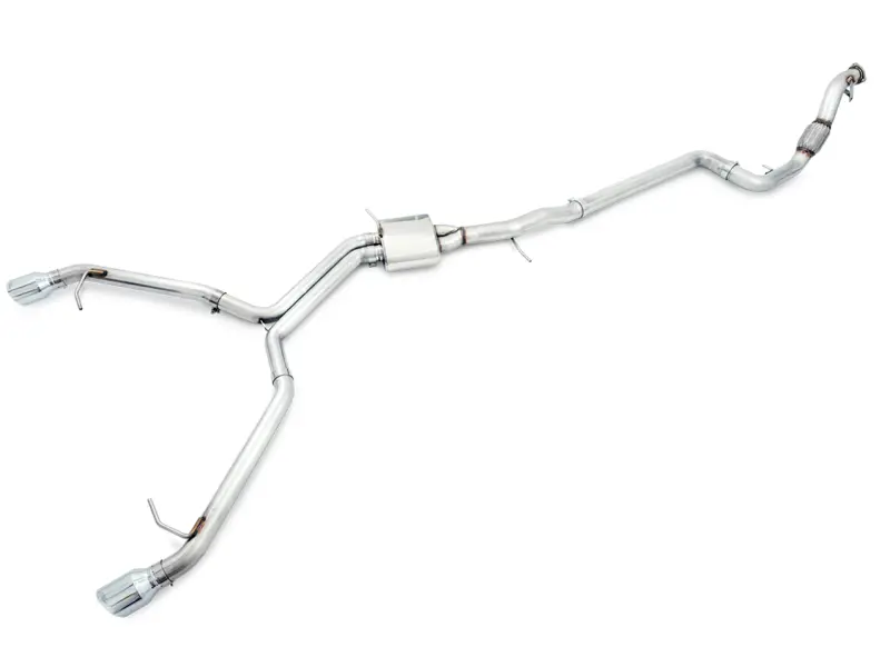 Awe Tuning Audi B9 A4 Track Edition Exhaust Dual Outlet - Chrome Silver Tips (Includes Dp) 1