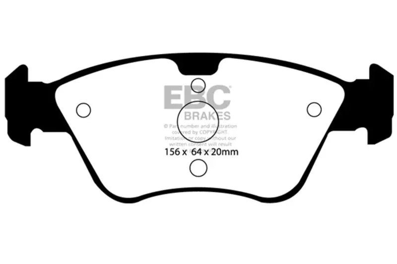 Ebc 03-08 Chrysler Crossfire 3.2 Redstuff Front Brake Pads 1