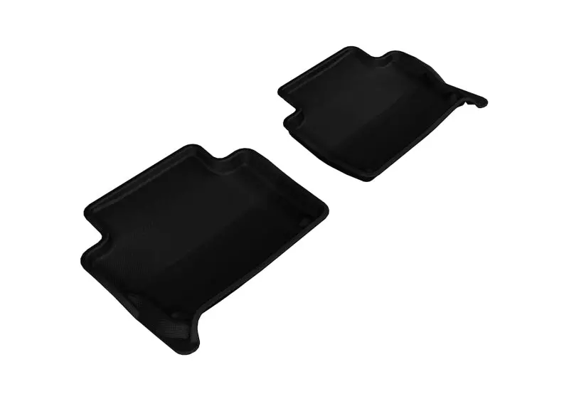 3D Maxpider 2007-2015 Audi Q7 Kagu 2Nd Row Floormats - Black 1