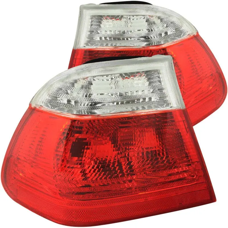 Anzo 1999-2001 Bmw 3 Series E46 Taillights Red/Clear 1
