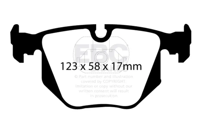 Ebc 01-07 Bmw M3 3.2 (E46) Ultimax2 Rear Brake Pads 1