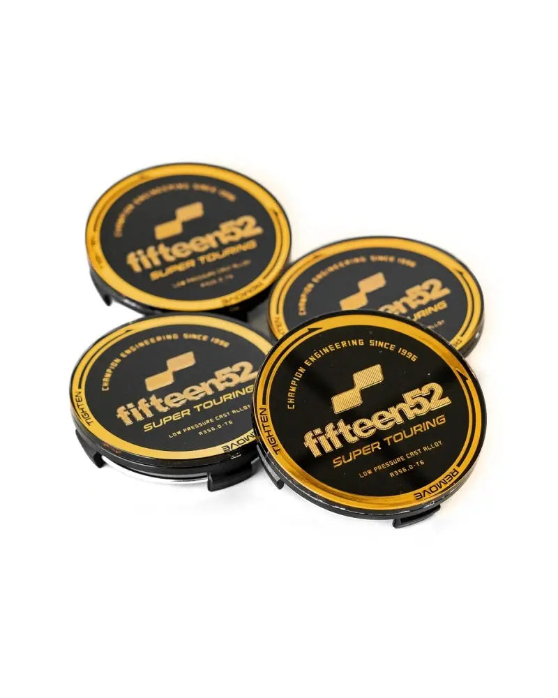 Fifteen52 Super Touring (Chicane/Podium) Center Cap Set Of Four - Black/Gold 1