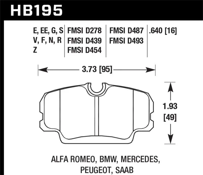 Hawk 84-4/91 Bmw 325 (E30) Blue 9012  Race Front Brake Pads 1