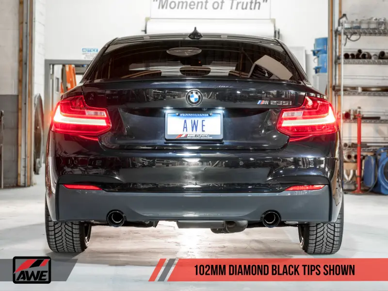 Awe Tuning Bmw F22 M235i / M240i Touring Edition Axle-Back Exhaust - Diamond Black Tips (90Mm) 1