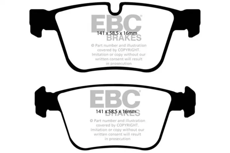 Ebc 07-11 Mercedes-Benz Cl63 Amg 6.2 Redstuff Rear Brake Pads 1