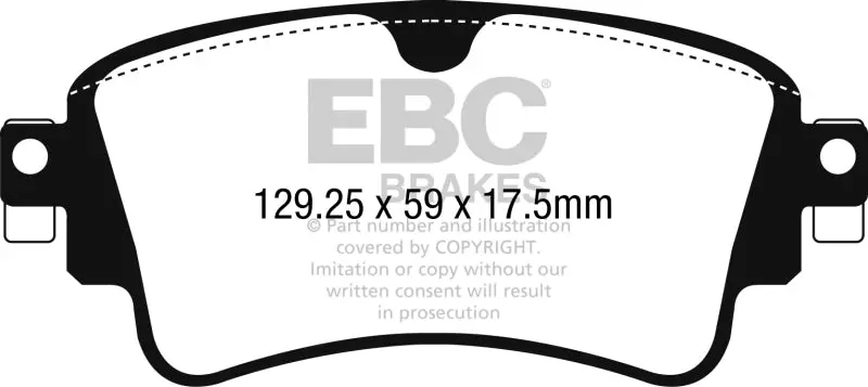 Ebc 2018+ Audi A4 Allroad Quattro 2.0L Turbo Greenstuff Rear Brake Pads 1