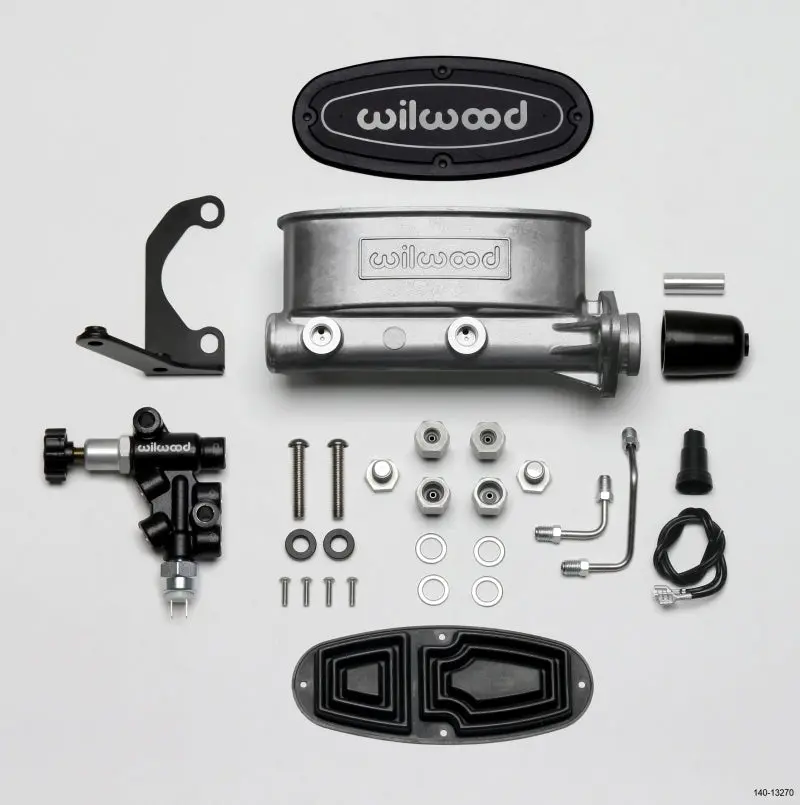 Wilwood Hv Tandem M/C Kit W L/H Bracket & Prop Valve - 1 1/8In Bore 1