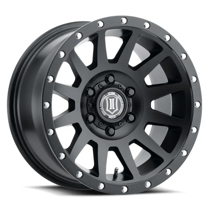 Icon Compression 17X8.5 5X5 -6Mm Offset 4.5In Bs 71.5Mm Bore Satin Black Wheel 1