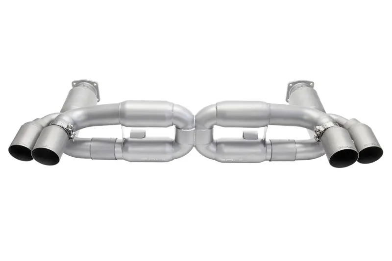 Soul 06-09 Porsche 997.1 Turbo Sport X-Pipe Exhaust (W/ 200 Cell Cats) - Strght Cut Sig Satin Tips 1