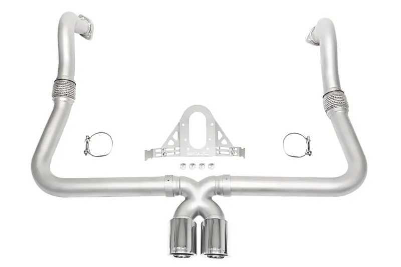 Soul 17+ Porsche 718 Cayman / Boxster Performance Exhaust - Pdk - Polished Chrome Dual Wall Tips 1