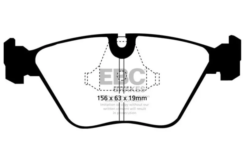 Ebc 92-95 Bmw M3 3.0 (E36) Redstuff Front Brake Pads 1