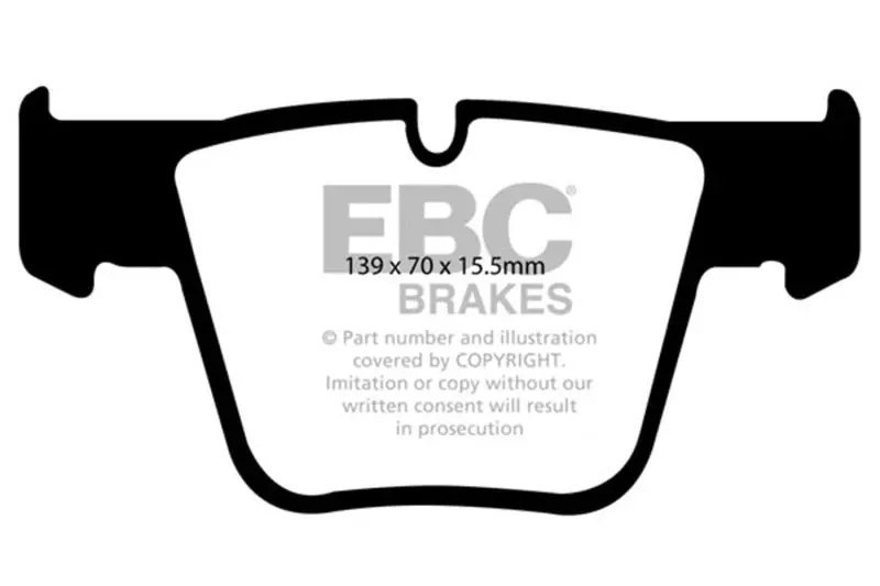 Ebc 07-11 Mercedes-Benz Cl63 Amg 6.2 Redstuff Front Brake Pads 1