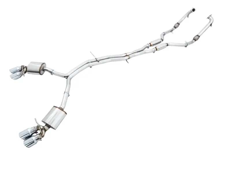 Awe Tuning Audi B9 S5 Sportback Touring Edition Exhaust - Non-Resonated (Silver 102Mm Tips) 1