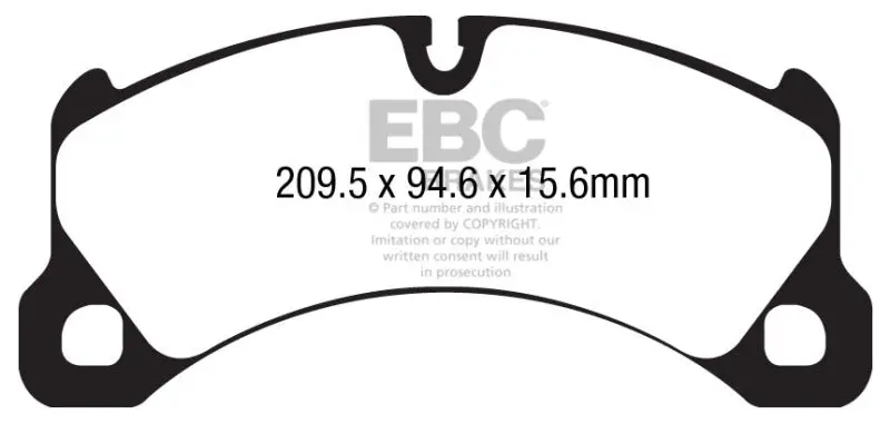 Ebc 10+ Porsche Cayenne 3.6 Yellowstuff Front Brake Pads 1