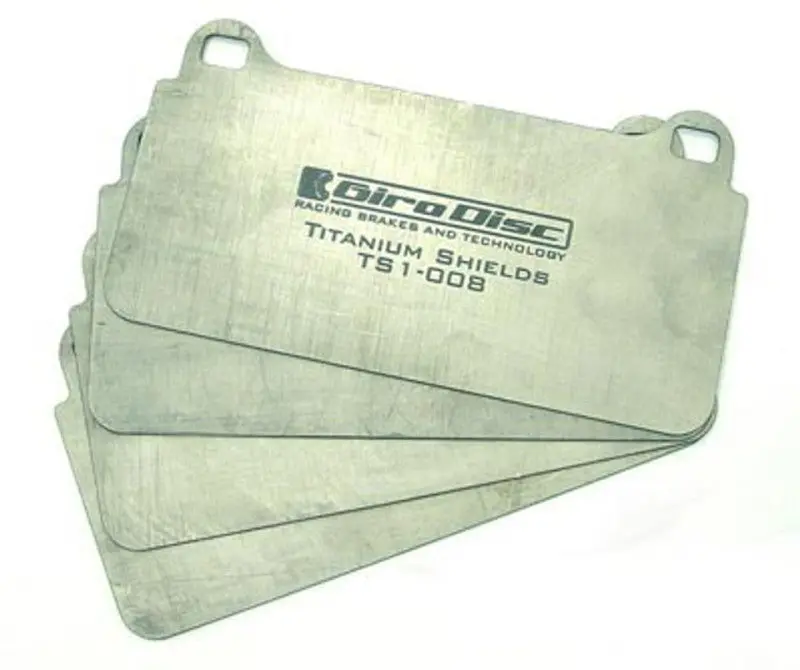 Girodisc 2016+ Alfa Romeo Giulia Quadrifoglio (Excl Ccm) Front Titanium Pad Shields 1
