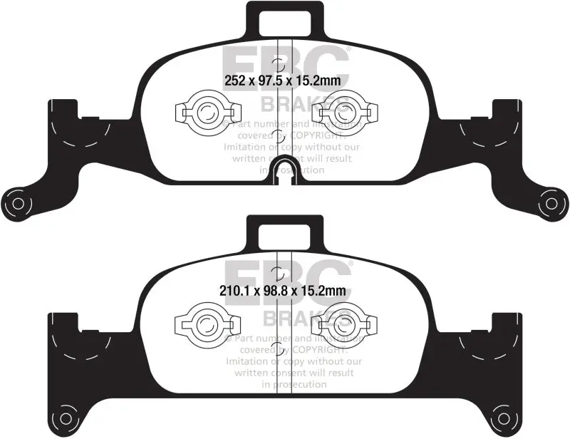 Ebc 2018+ Audi A4 Allroad Quattro 2.0L Turbo Yellowstuff Front Brake Pads 1