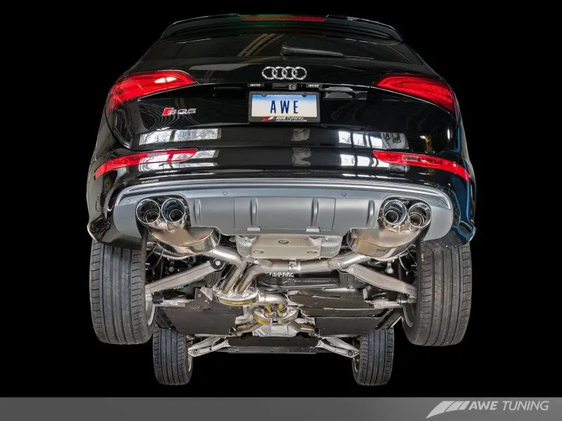 Awe Tuning Audi 8R Sq5 Touring Edition Exhaust - Quad Outlet Chrome Silver Tips 1