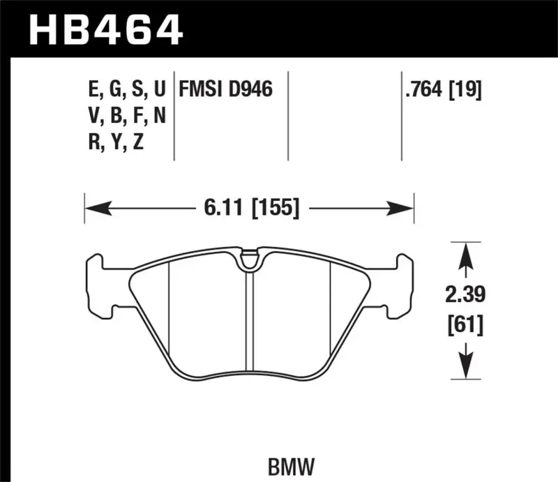 Hawk 01-06 Bmw 330Ci / 01-05 330I/330Xi / 01-06 M3 Blue 9012 Front Race Brake Pads 1