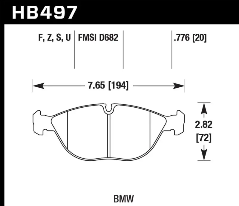 Hawk 04-06 Audi Tt Quattro / 04-05 Vw Golf R32 Perf Ceramic Street Front Brake Pads 1