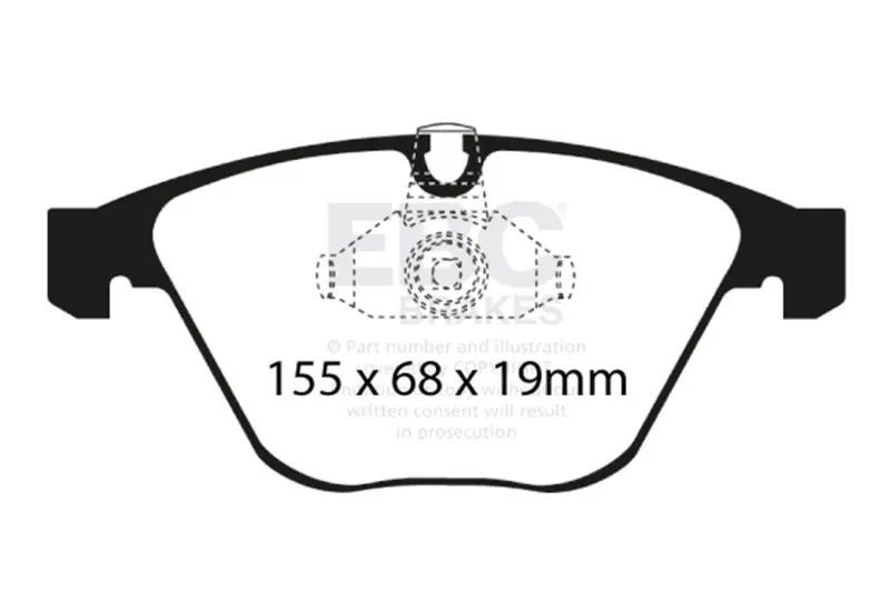 Ebc 08-10 Bmw M3 4.0 (E90) Redstuff Front Brake Pads 1