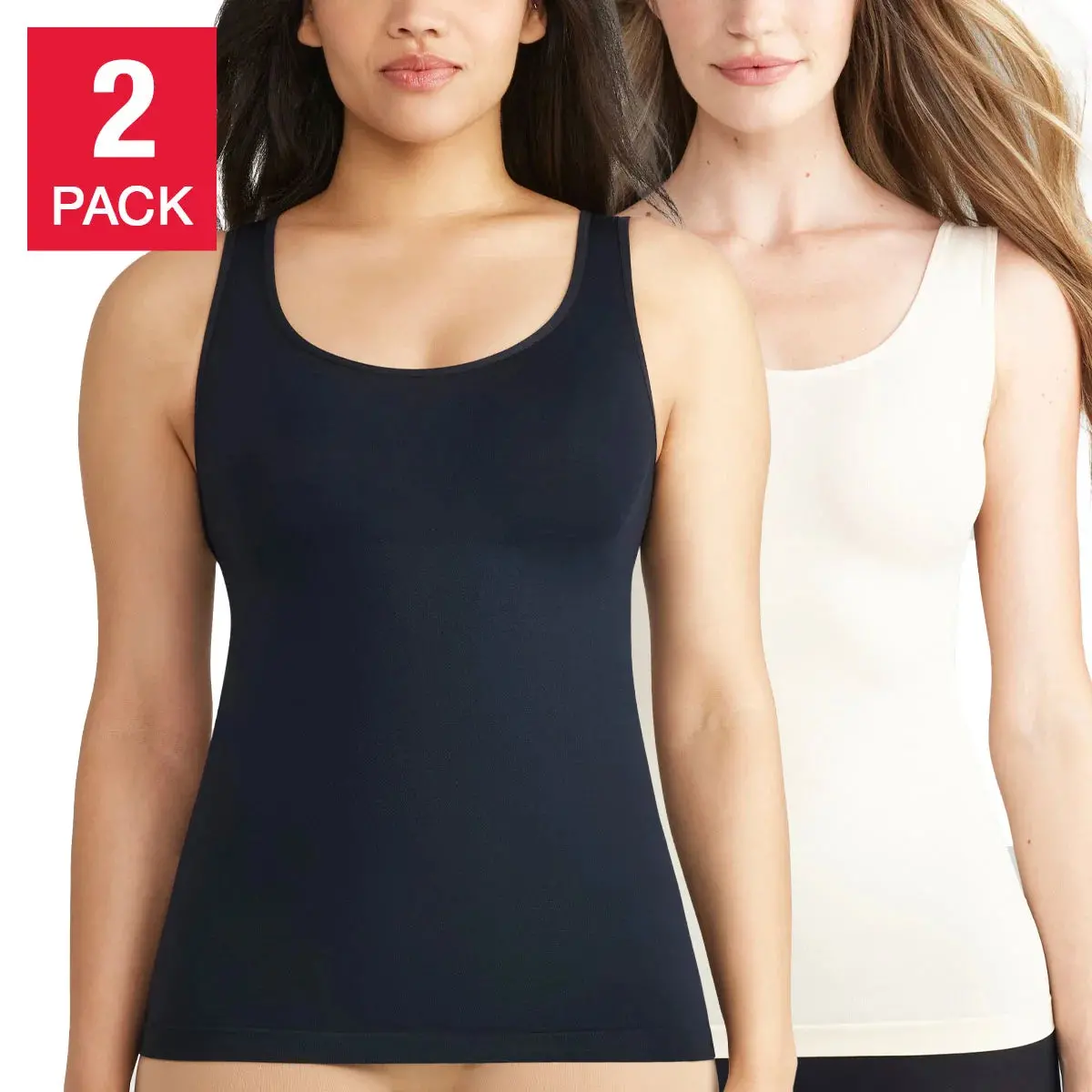 Yummie Women's 2-Pack Tummy Panel Seamless Slimming Shaping Tank 1