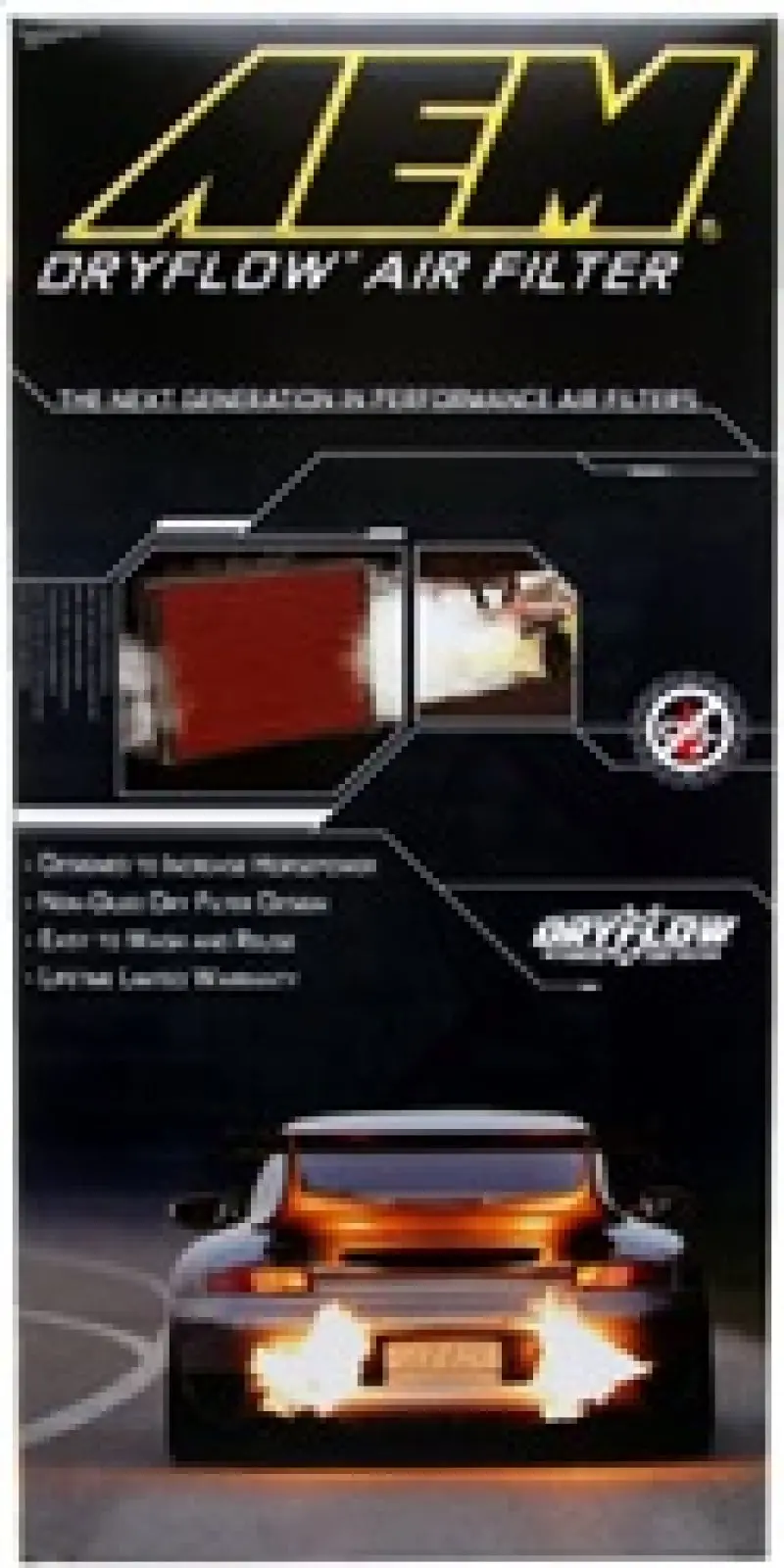 Aem 98-10 Mercedes C/Clk/E/Gl/Ml/R/S/Sl Class Dryflow Panel Air Filter 2